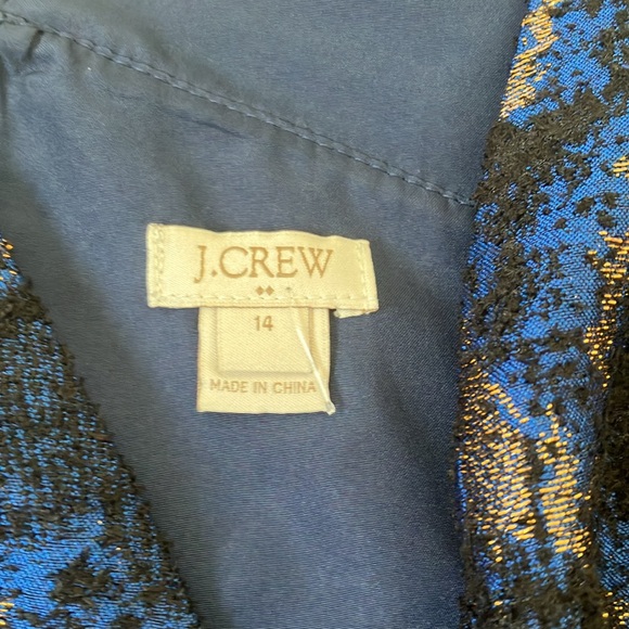 J. Crew Peacock Jacquard Fit and Flare Party Dress - Picture 9 of 11